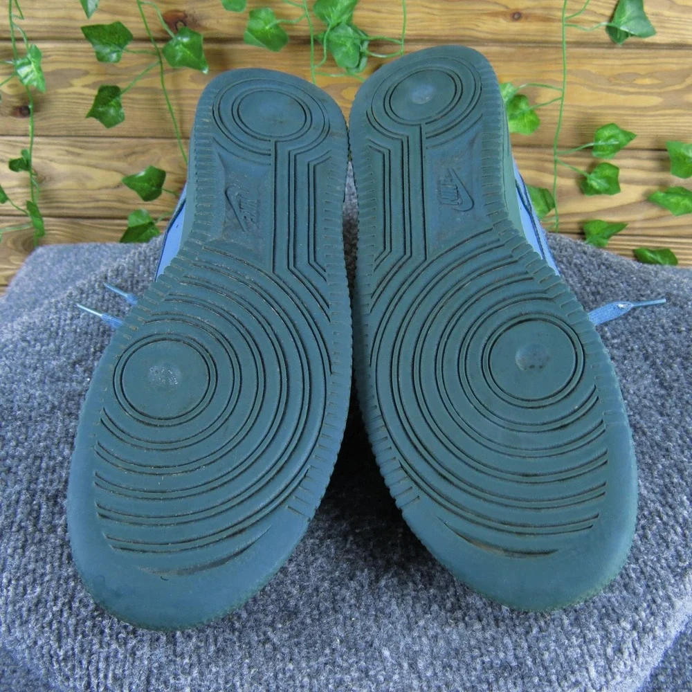 Nike Air Force 1 '07 LV8 Low Men 9.5 Blue Leather‎ Sneakers Missing Insoles